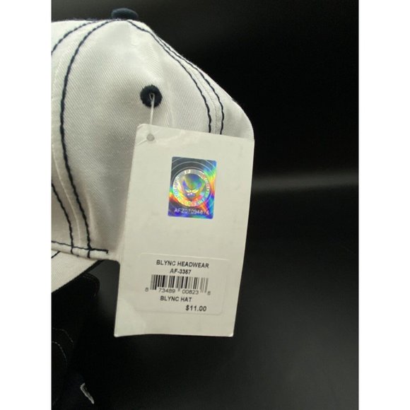 Air Force Dark Blue White Hat Blync Headwear Design Hat Adjustable - Picture 7 of 10